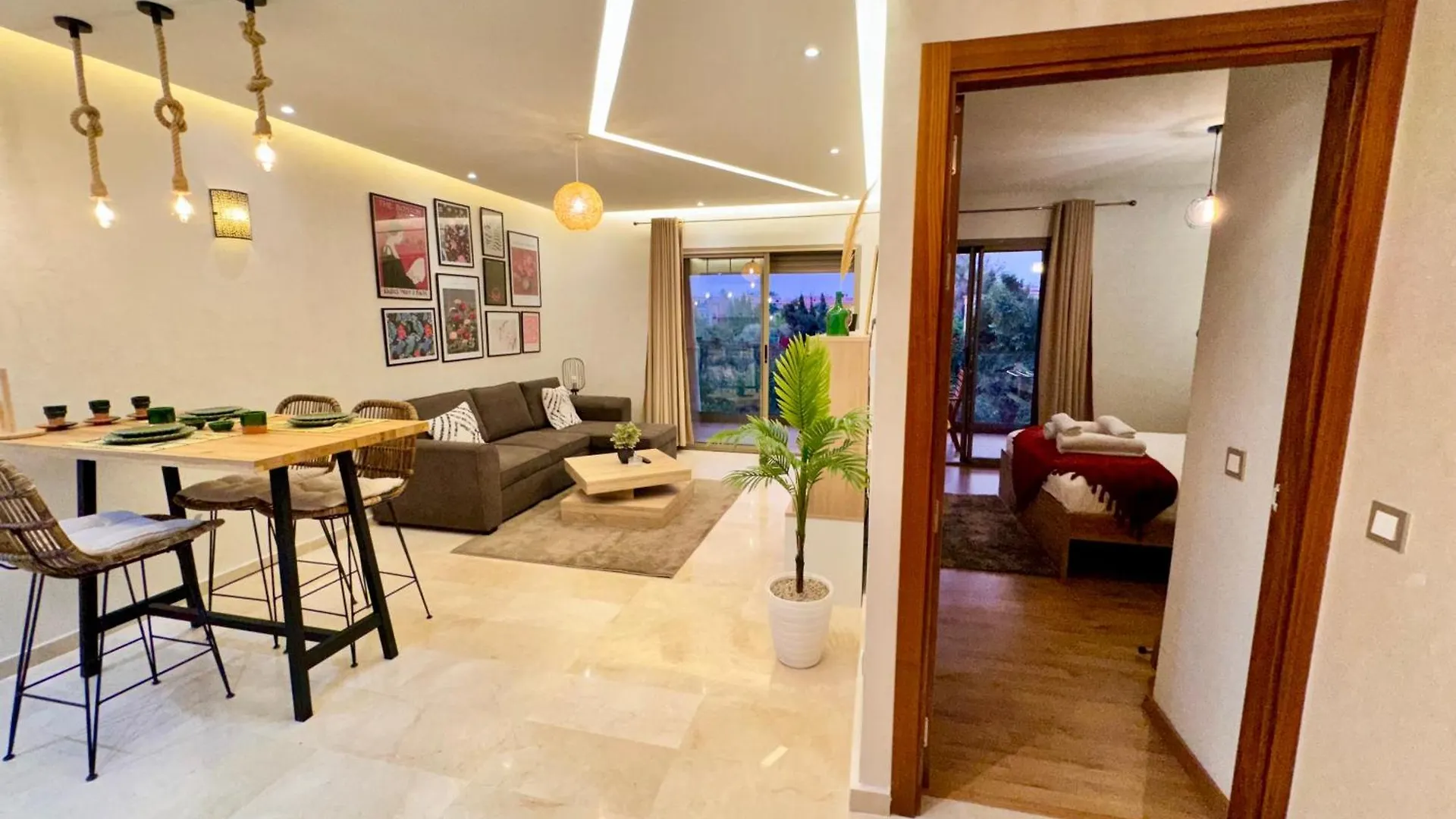 Pearl Garden Studio Luxueux Piscine Sunny Terrasse Marrakesh Appartamento